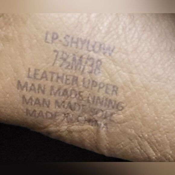 Lucky Brand Shylow Western Wedge Ankle Boot Laces & Side Zip Tan Size 7.5 - Picture 8 of 9